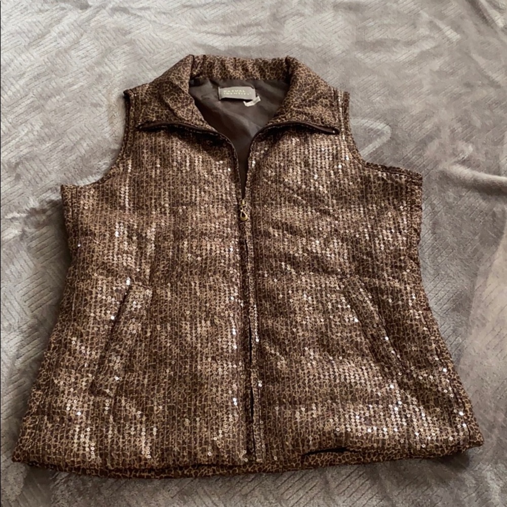 Casual Identity Ladies Vest Leopard